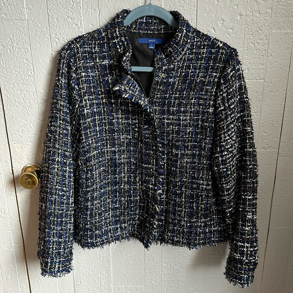 Apt 9 tweed jacket sz L